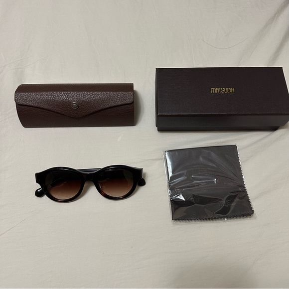 Matsuda M1021 Panto Sunglass | Dark Tortoise | Brown Gradient Lenses /48-22-145 - Picture 3 of 9